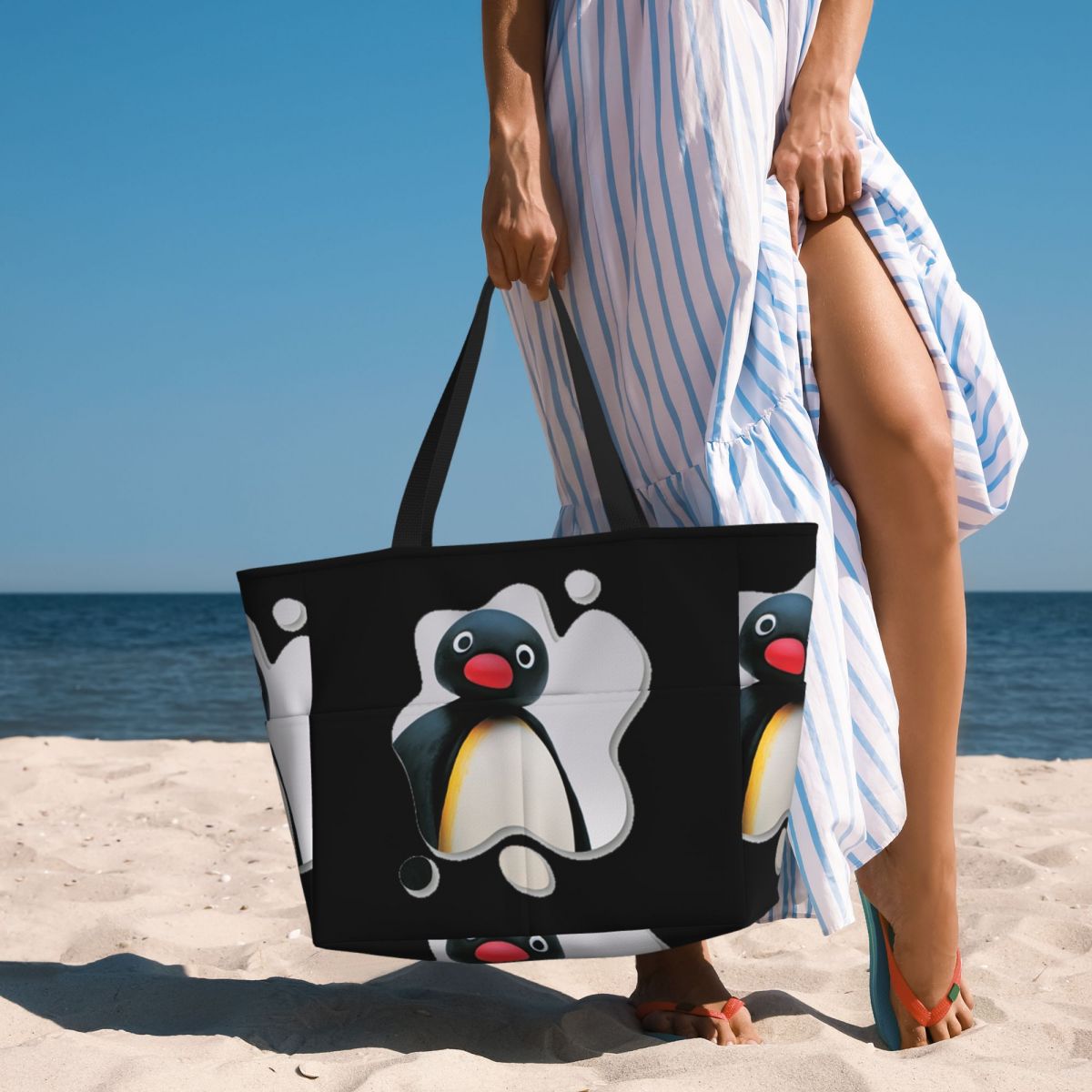 Yoga Fitness Tva - Borsa tote da spiaggia Pingu Pinga
