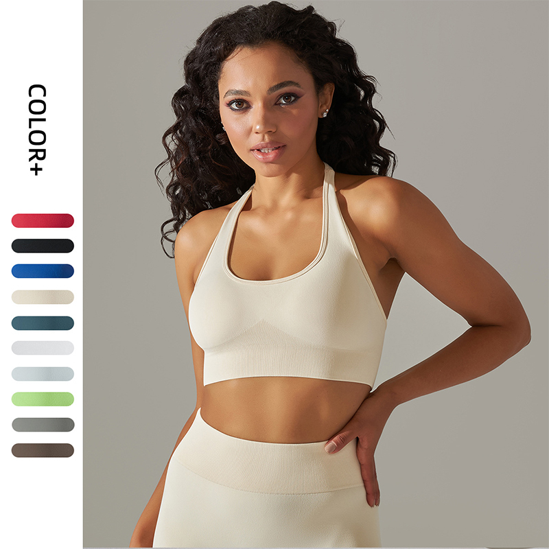 Yoga Fitness Club - Reggiseno sportivo sexy con scollo all'americana