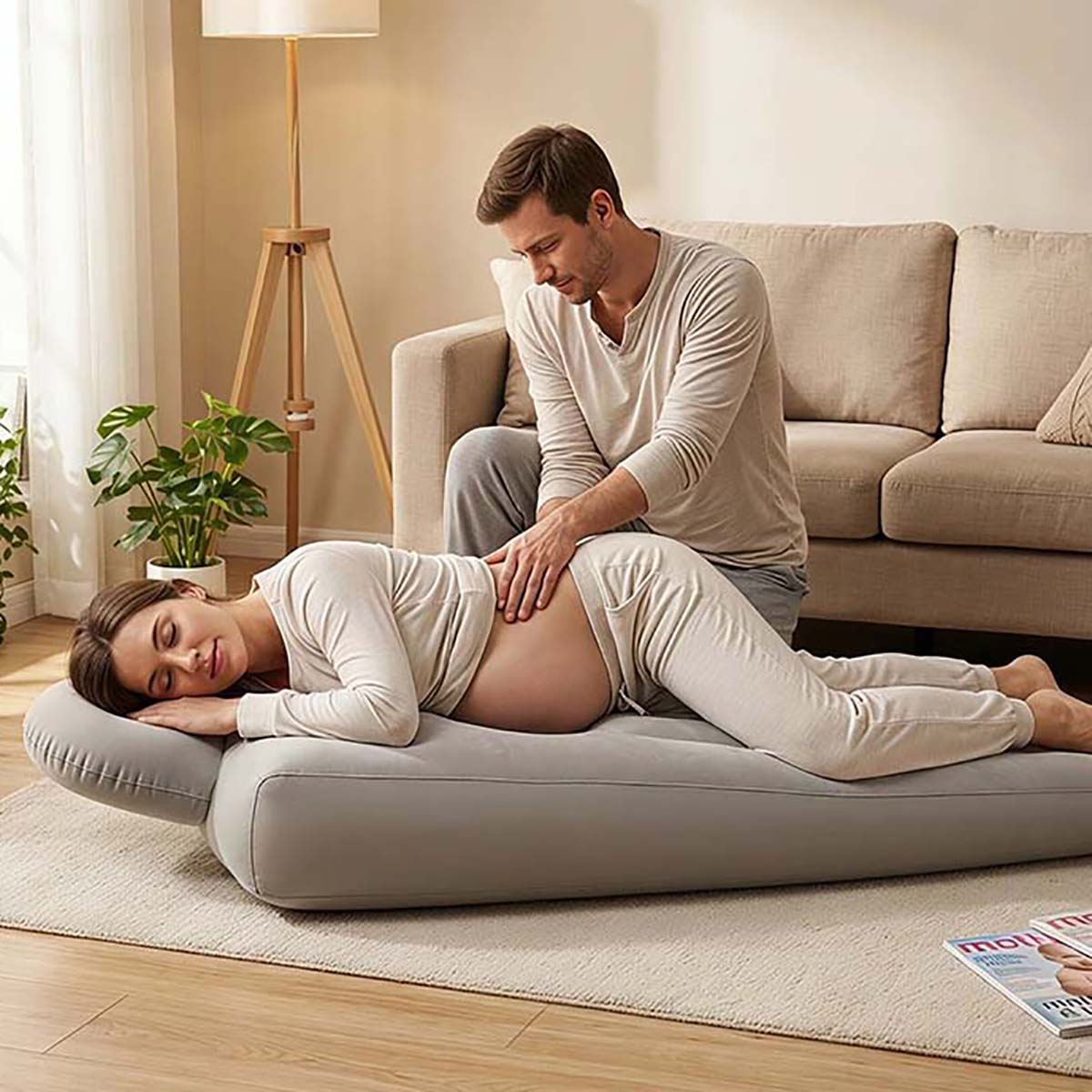 Yoga And Fitness Mat - Cuscino gonfiabile per gravidanza, tappetino yoga