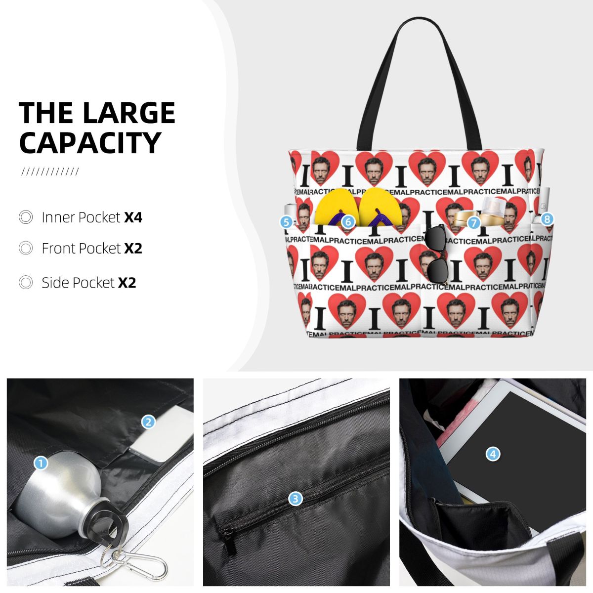 Dr House MD TV Beach Tote Bag  - Yoga Fitness Tva recensione e prezzo