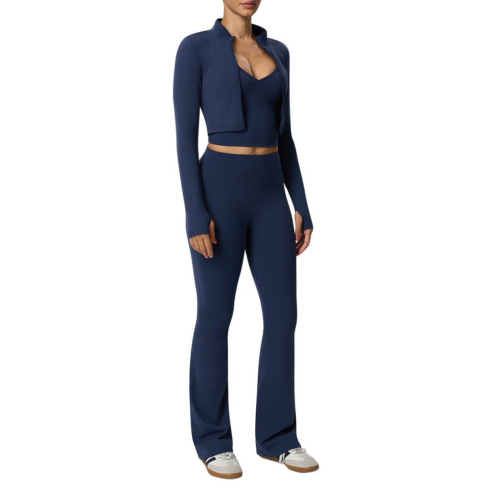 Set Fitness Tre Pezzi Effetto  - Yoga Fitness Jacket recensione e prezzo