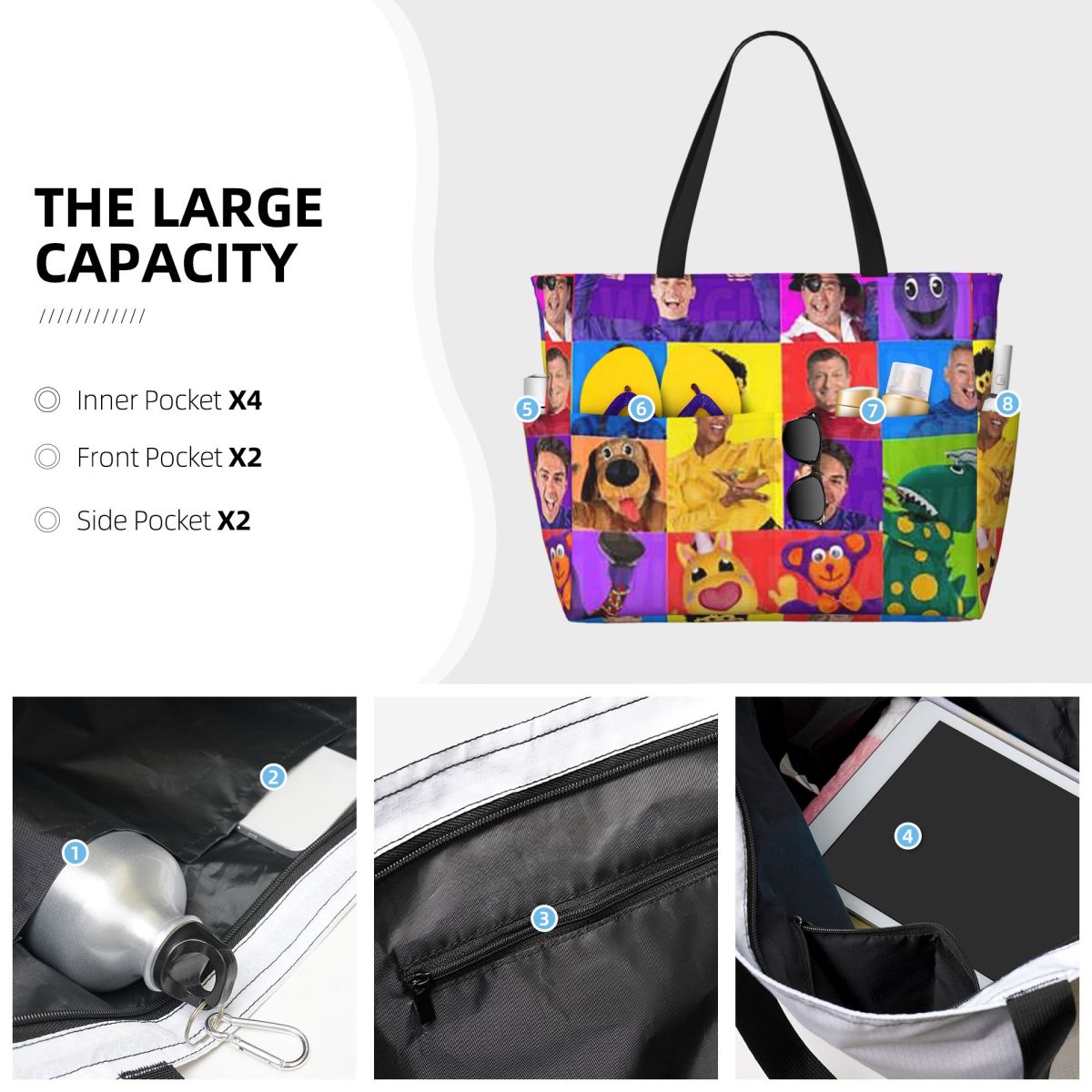 Borsa tote da spiaggia The Wig - Yoga Fitness Tva recensione e prezzo
